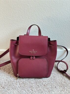 kate spade Burgundy Leather Mini Backpack